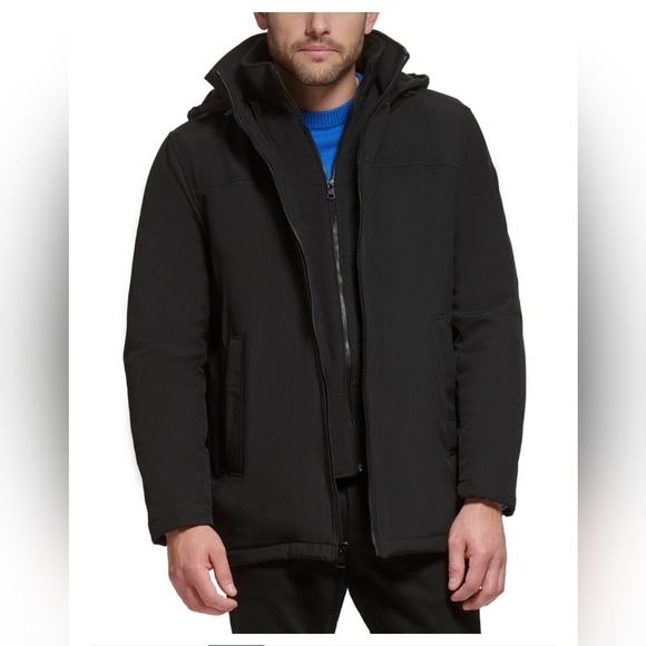 Calvin Klein Men’s Infinite Stretch Jacket With Polar Fleece Lined Bib